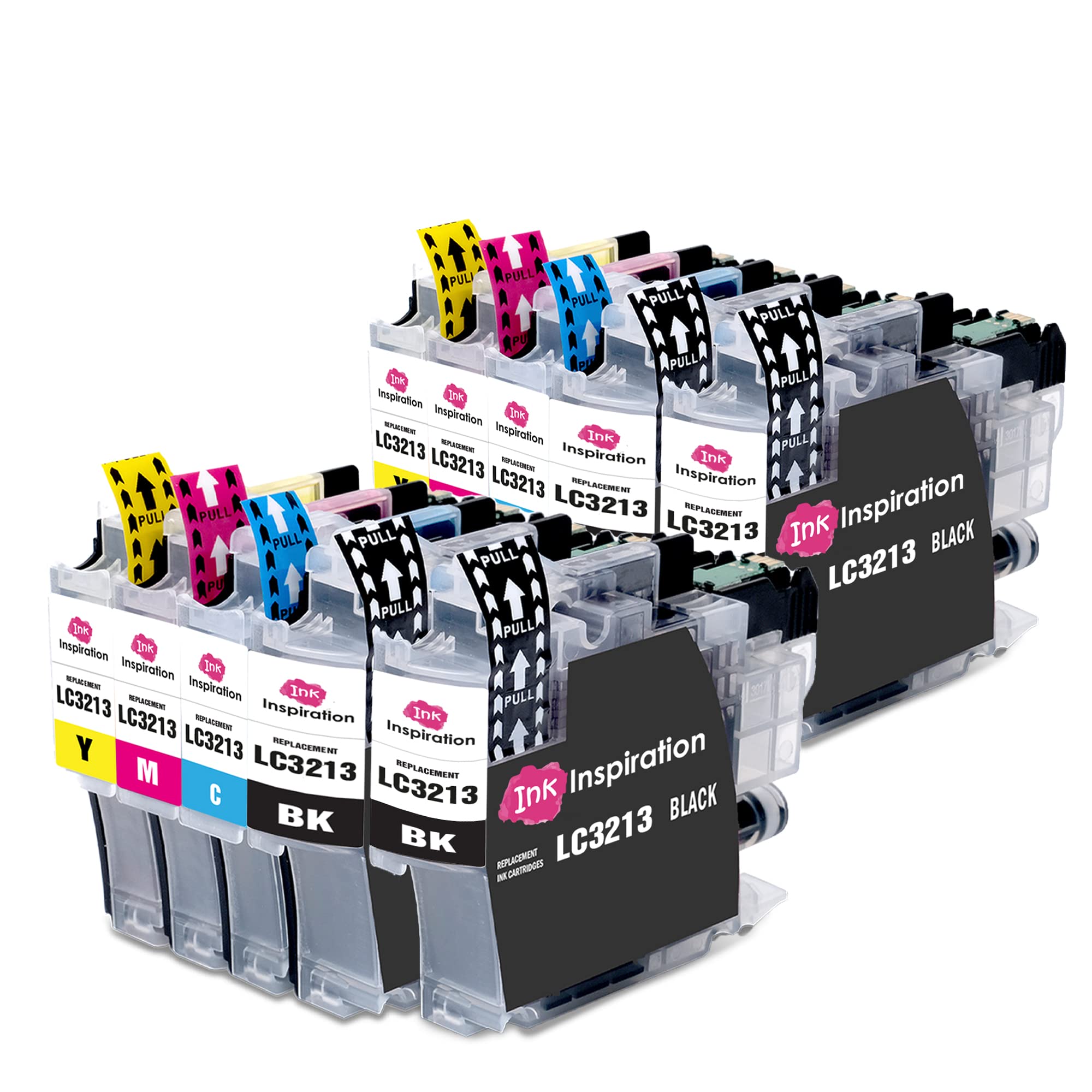 Ink Inspiration® Replacement for Brother LC3213 Ink Cartridges 10-Pack, Use with Brother DCP-J572DW DCP-J774DW MFC-J895DW MFC-J497DW MFC-J890DW DCP-J772DW MFC-J491DW, Black/Cyan/Magenta/Yellow