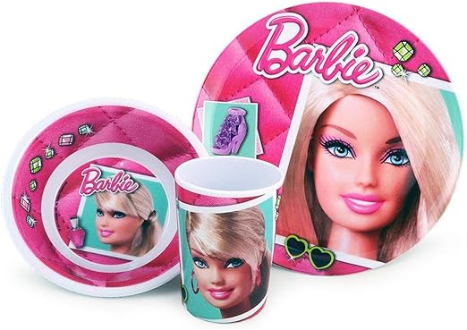 barbie plate set