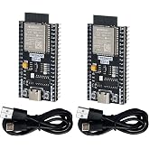 Freenove ESP32 Development Board ESP32 Kit (2 Pack) | Dual-core 32-bit 240 MHz Microcontroller, Onboard WiFi+BT, Python C Code, Example Projects Tutorial