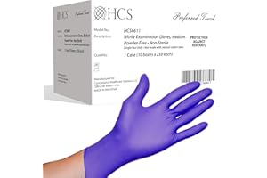 HCS MEDICAL SOLUTIONS HCS Bulk Nitrile Gloves - (2500/Case) Medical Gloves Disposable - Latex-Free Rubber Glove - Disposable Glove, Chemo Rated - Dark Purple Nitrile Exam, Small