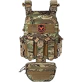 Tuxapo Tactical Molle Vest for Men with Quick Release Front Pouch Set Heavy-Duty Detachable and Reassembleable