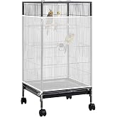 Trinkrittey Large Bird Cage Seed Catcher, 31 x 118 inches Adjustable Large Bird Cage Cover Elastic Band Mesh Cages Cover Skirt Nylon Mesh for Parakeet Parrot Cages