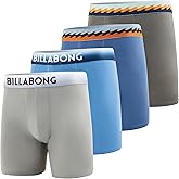 Billabong Mens Underwear 4 Pack Nylon Performance Boxer Briefs for Men