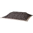 AZUMAYA KK-104BL Kotatsu Futon Comforter Rectangle Shape W90.0 x D75.0 Inches, Polyester Fabric Material, Home and Living, Navy Checked Design, This Order Comes only Futon Comforter