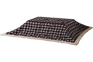 AZUMAYA KK-104BL Kotatsu Futon Comforter Rectangle Shape W90.0 x D75.0 Inches, Polyester Fabric Material, Home and Living, Navy Checked Design, This Order Comes only Futon Comforter