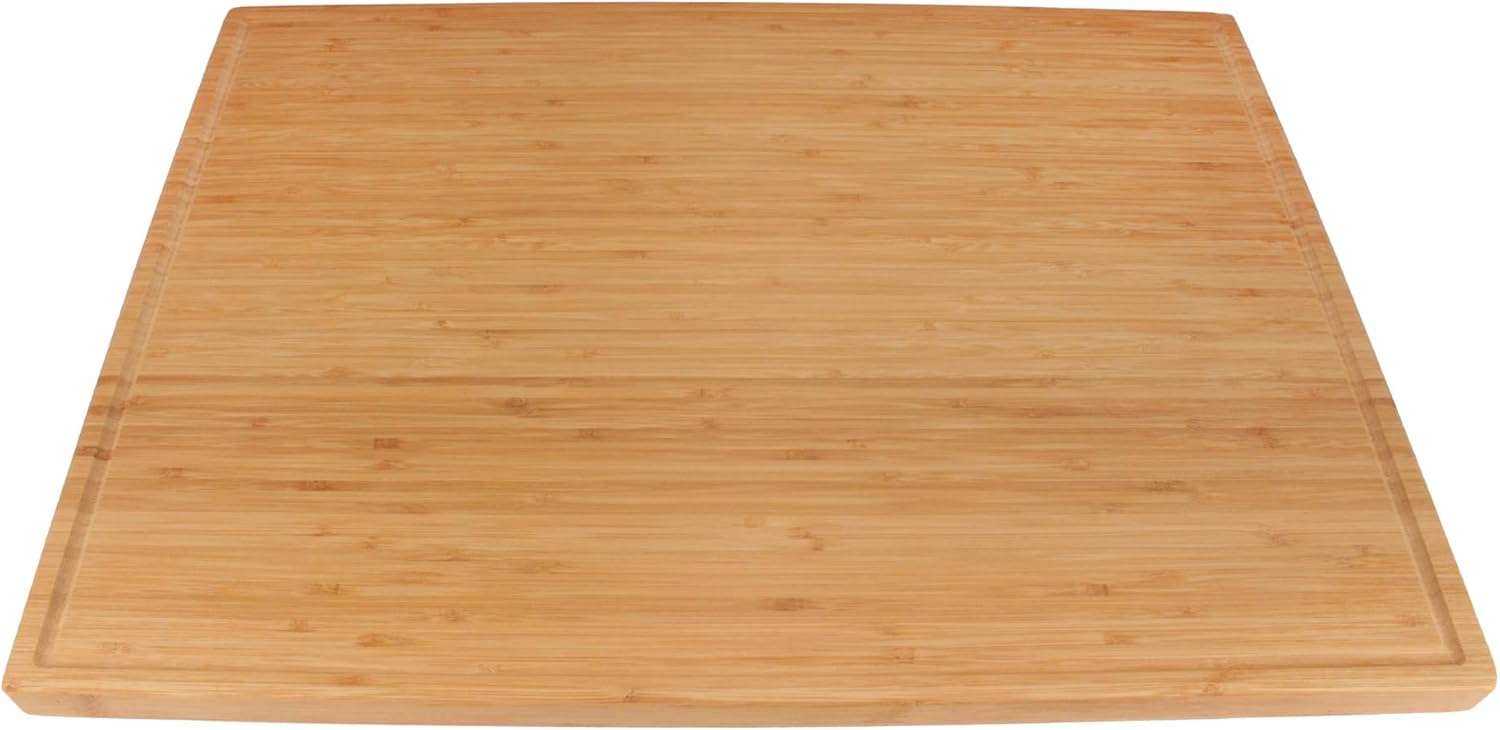 BambooMN Heavy Duty Premium Bamboo Cutting Board with Juice Groove - 24