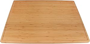 BambooMN Heavy Duty Premium Bamboo Cutting Board with Juice Groove - 24