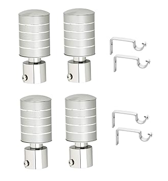 Buy Aone Classic Silver Color Premium Curtains Brackets Door And