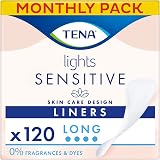 TENA Lights Long Liner 120 Count Pack 6 Unscented Lightweight Liners for Women view 1