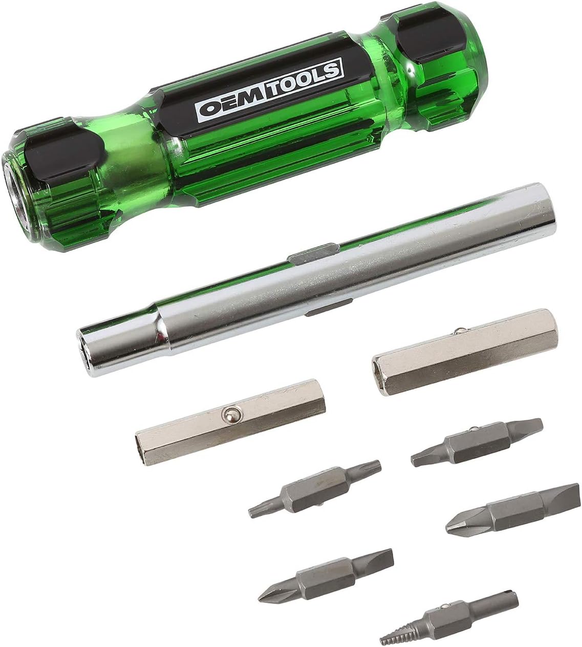 OEM TOOLS 22588 13-in-1 Multi-Bit Screwdriver, Nut Driver and Schrader Valve Tool, Multi Tool Screwdriver Kit, HVAC tools, Electrician Tools - - 