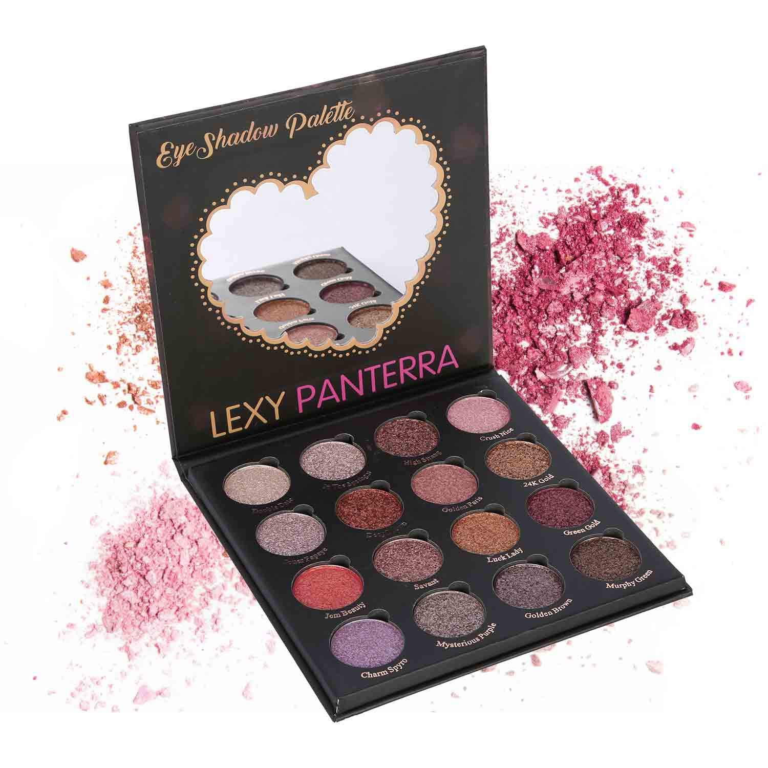 Kissfairy Pressed Glitter Eyeshadow Palette-Festival Version (16 Colors) Pigmented Shimmer Makeup Pallet Eye Shadows Cosmetic Set