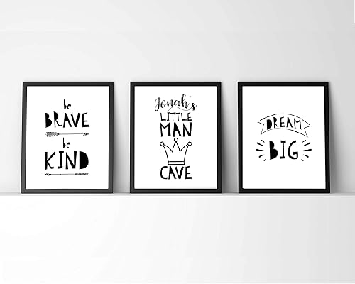 black and white nursery wall decor