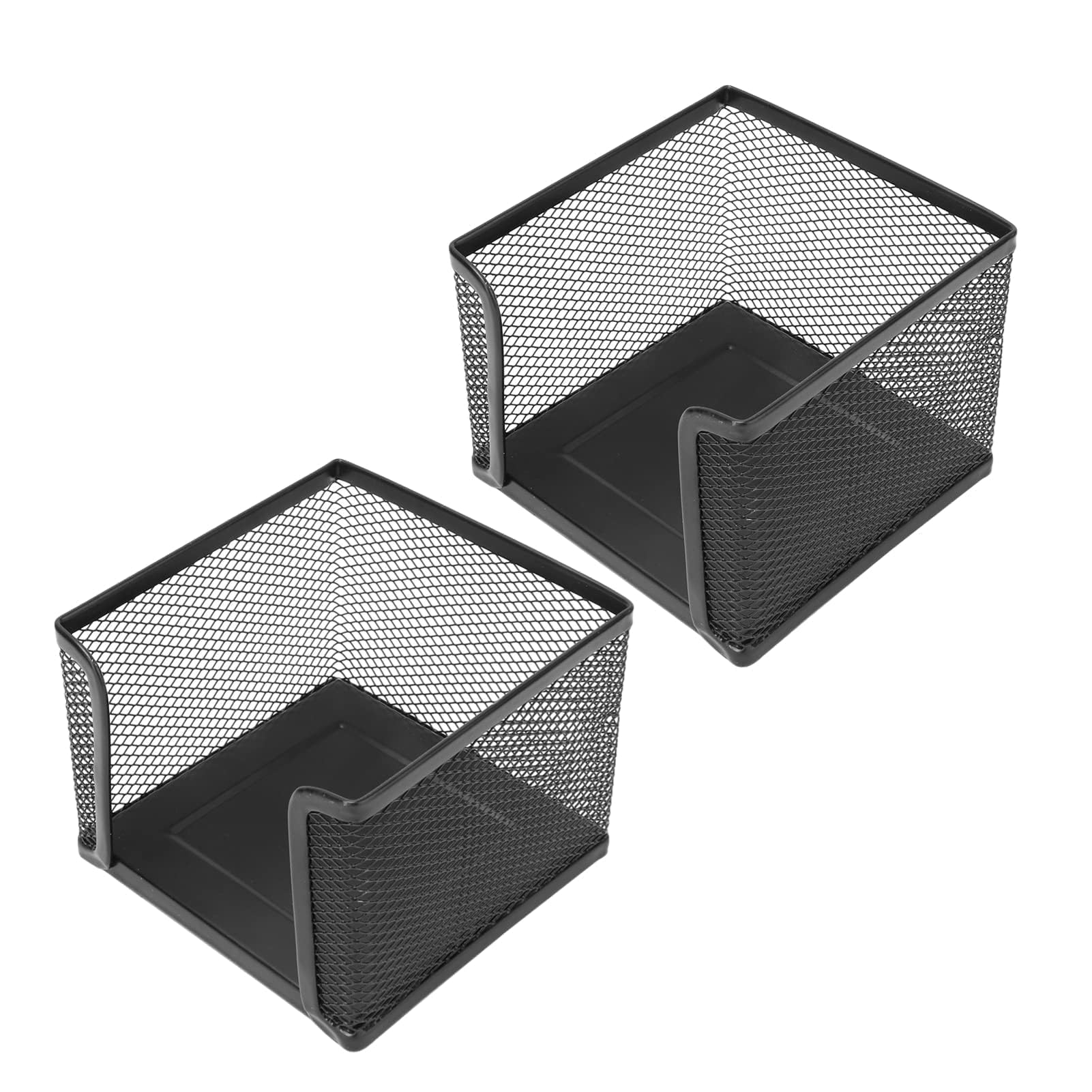 Beufee 2PCS Metal Mesh Desk, Mesh Desk Organiser Mesh Desk Tidy and Pen Holder Sticky Note Holder Stationery Organisers for Home, Office, School, Classroom, Workshop