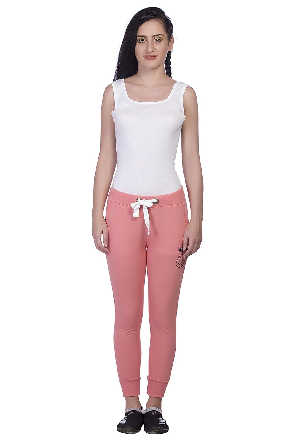 alan jones solid sports women's joggers track pants