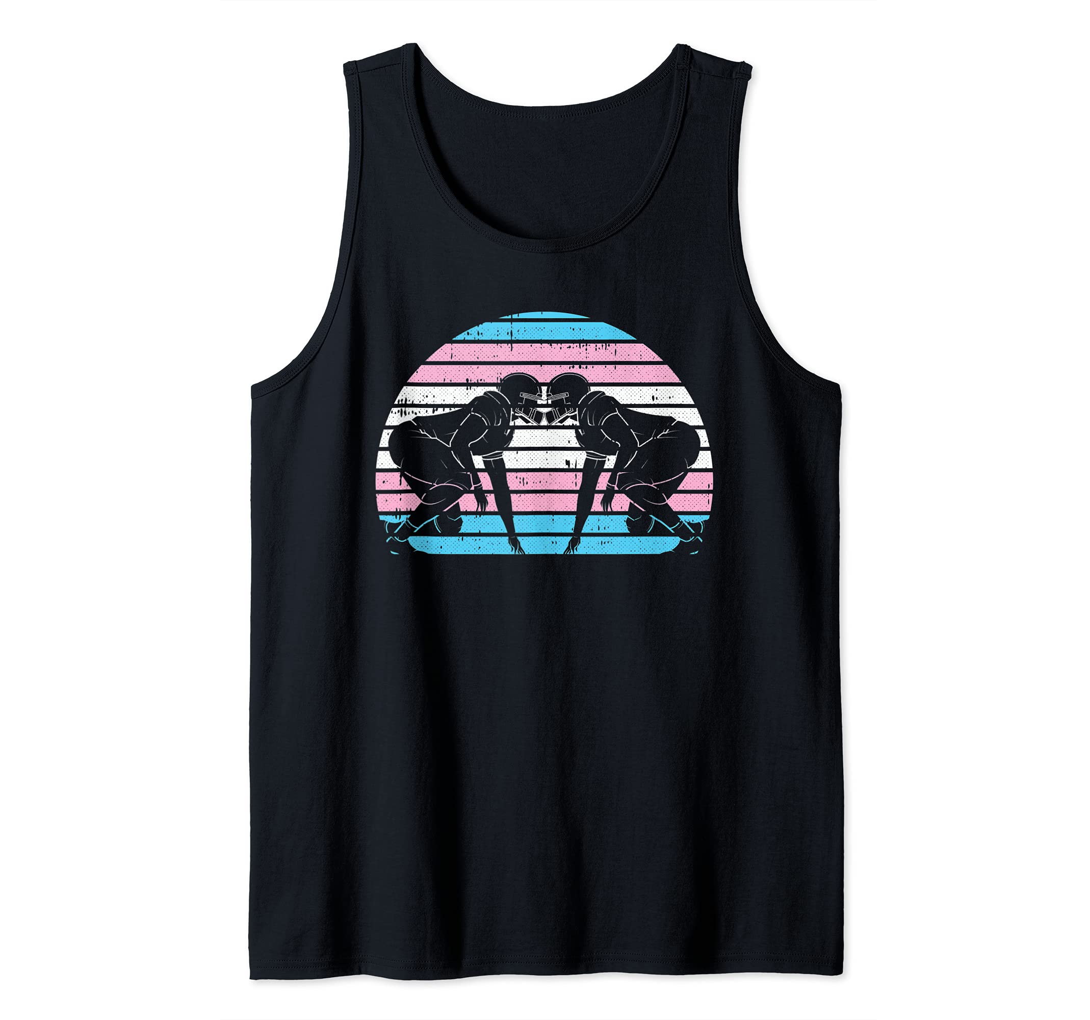 Football Player LGBT-Q Retro Trans-gender Pride Rugby Sport Tank Top