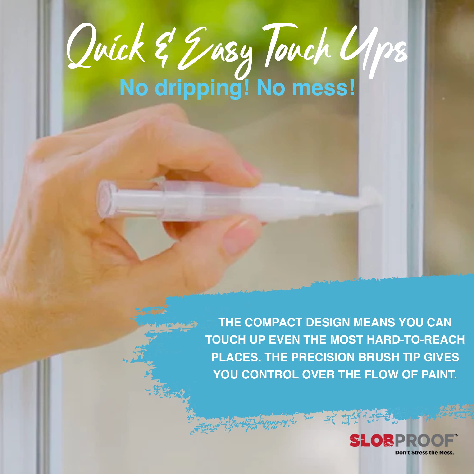 Slobproof Refillable Paint Brush Pens Bundle Pack of 5 & Pack of 2. Convenient TouchUp