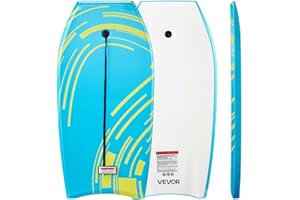 VEVOR 42-Inch Bodyboard, Body Board Trainer with EPS Foam Core & Wrist Leash, UV-Resistant Beach Bodyboard for Beginners, You