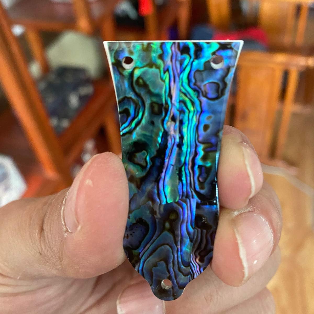 Musiclily Pro Natural Paua Abalone Shell 3-Hole Guitar Truss Rod Cover for China Made Epiphone Les Paul - Image 4