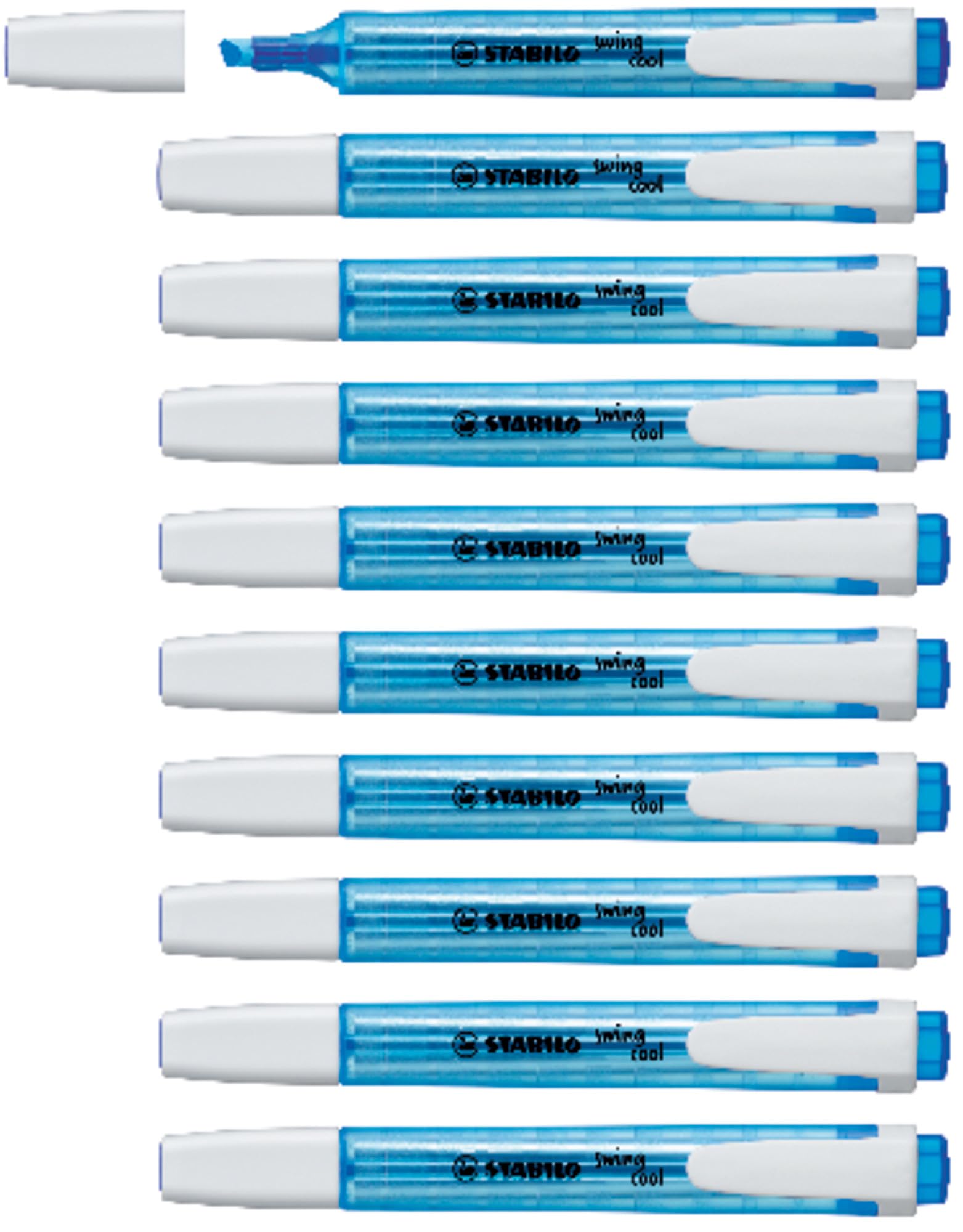 STABILO swing cool - Highlighter - Pack of 10 - Blue — image 1