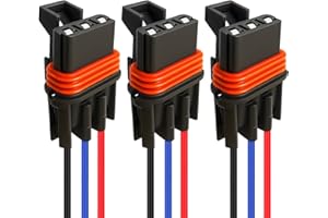 WOTRAVELPAL 3 Pack Polaris Bus Bar Connectors – Pulse Bar Power Plug Harness for Ranger XP 1000 / RZR / RS1 / General 2018–2025 (Black Blue Red)
