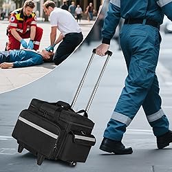 Trunab Medical Bag on Wheels with Detachable