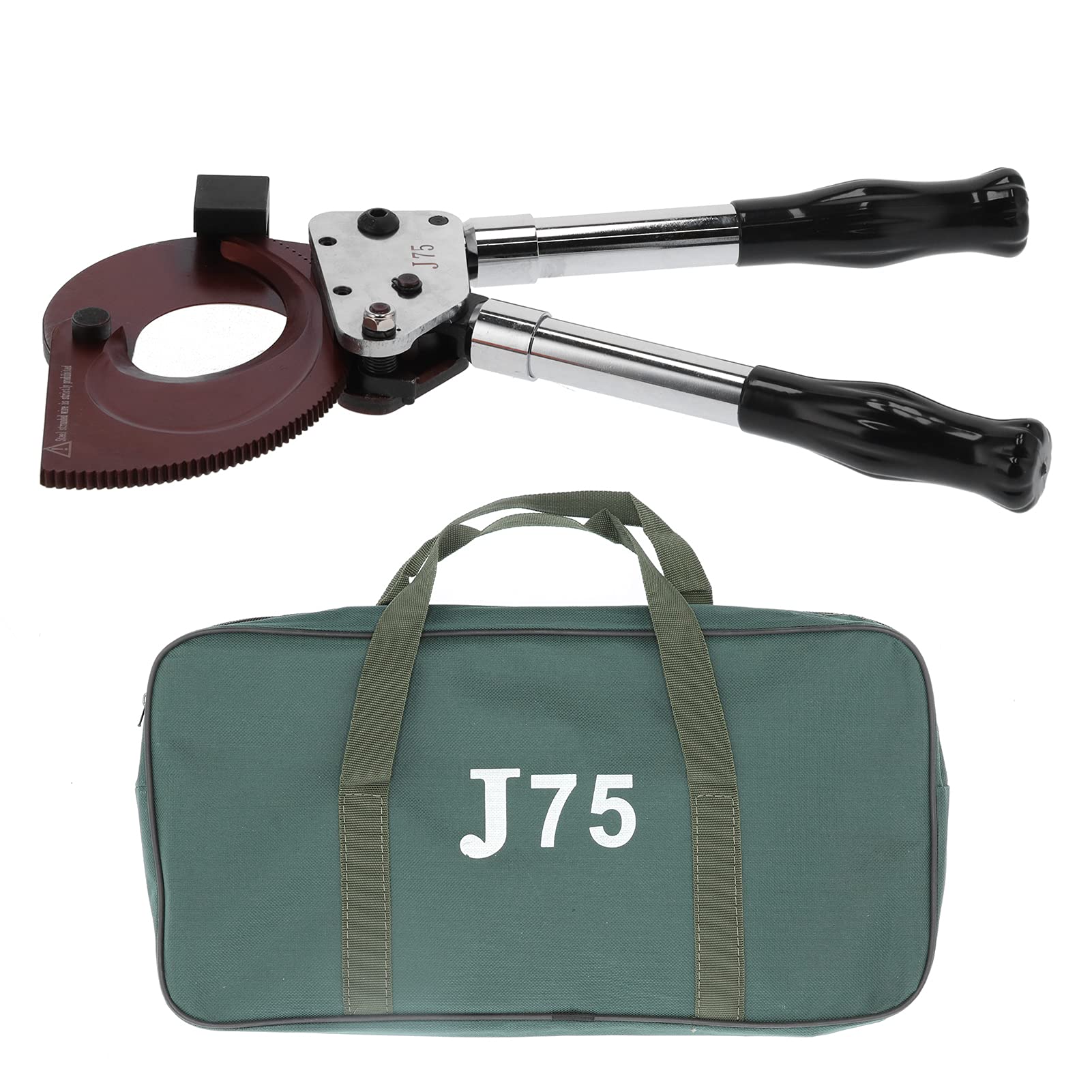 Ratchet Cable Cutter, Heavy Duty Adjustable Cut up to 3x120mm² Industrial Grade Manual Ratcheting Wire Cutter and Wire Cable Cutter JA75