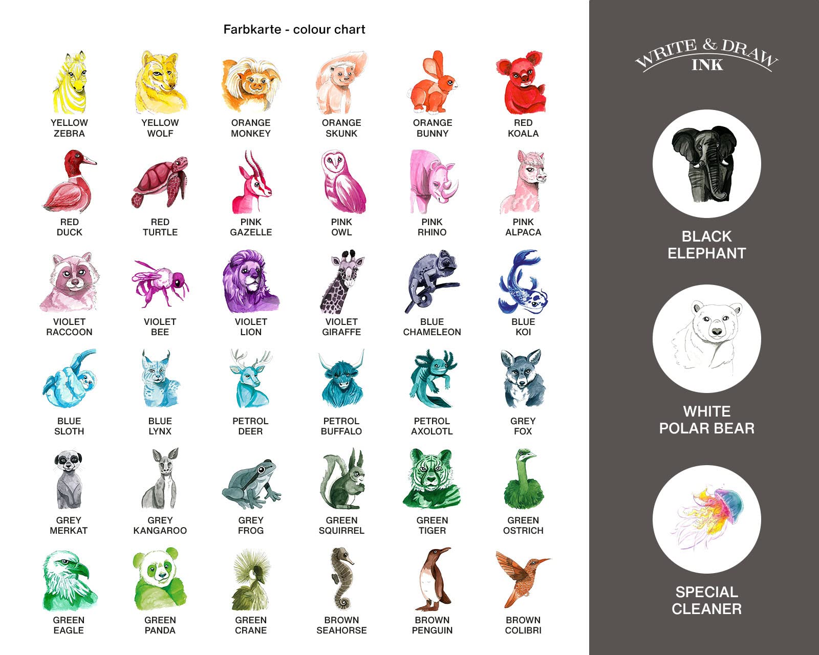 Octopus Write and Draw Ink 347 Black Elephant, wasserfeste Tinte zum Schreiben und Zeichnen, Kalligraphietinte, lichtechte Zeichentusche für Füllhalter, schwarz, 50 ml 7