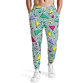 Mens Sweatpants 80s 90s Retro Joggers Sports Funny Workout Party Gym Pants with Pockets