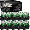 Partsam T10 194 168 LED Dash Instrument Light Bulbs Green with Twist Lock Socket, Super Bright T10 Instrument Panel Gauge Cluster Dashboard Lights Bulbs 12V 6-2835-SMD LED Chipset, 10Pcs/Set