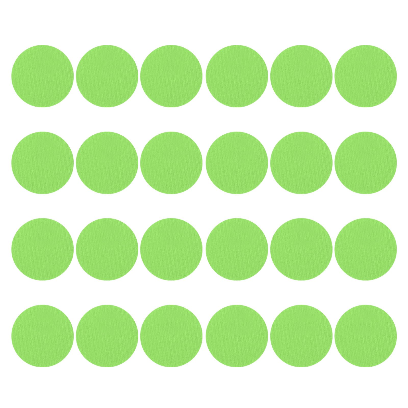 PATIKIL 3.9" Round Carpet Spot, 24Pcs Floor Spot Marker Waterproof Nylon Line Up Sign Decoration for Classroom, Green