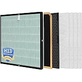 SPA-1000N(Odor Remover) Replacement Filter Set Compatible with Rabbit Air MinusA3 Air Purifier, H13 True HEPA 4-Stage Filtration Activated Carbon