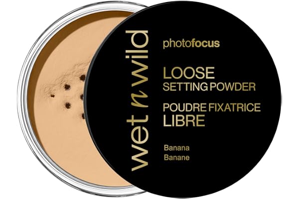 wet n wild Photo Focus Loose Baking Setting Powder, Highlighter Makeup, Suitable for All Skin Tones - Banana