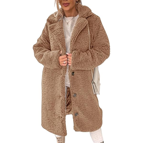 Women 2024 Winter Faux Fur Coats Oversized Sherpa Jackets Fuzzy