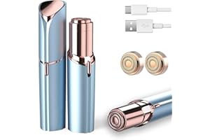 INNOBEAUT Facial Hair Removal for Women, Painless Hair Removal Device Lady Face Electric Razor for Lip, Chin,arms with USB Rechargeable Included 2 pc Replacement Heads