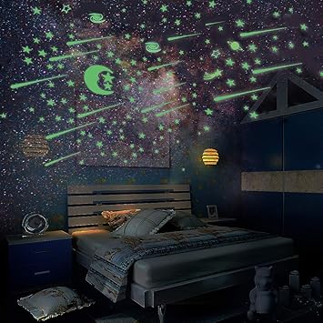 Amazon Com Glow In The Dark Stars And Moon Ztent 223 Pcs Glowing