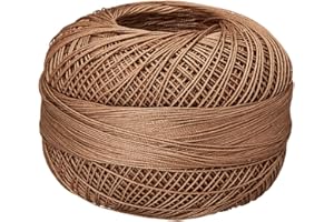 Lizbeth Handy Hands Egyptian Cotton Crochet Thread, Tatting Thread, and Knitting Lace Thread Lace Size 80 (10 Grams 184 Yards) – HH80691, Mocha Brown Medium