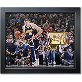 sufenvera Basketball Artwork Signed Nikola Jokic Framed Poster Photo Film Collage,Denver Nuggets Memorabilia Gifts for Fans on Birthday/Christmas/Valentine's Day 10x8 Inches
