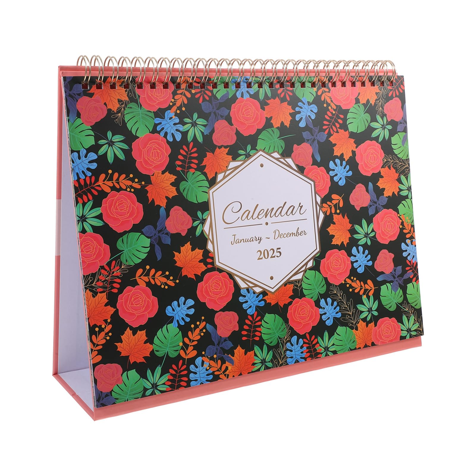 NUOBESTY Desk Calendar, 2025 Desktop Calendar Monthly English Standing Flip Planner Office for Office Home