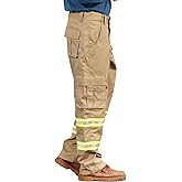 BOCOMAL FR Pants High Visibility Cargo Pockets Flame Resistant Hi-Vis Workwear Water & Oil Repellent Finish