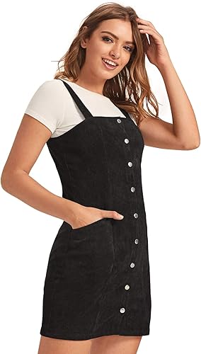 black overall dress amazon