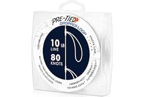 PANSHAN 10 lb Pre-Tied Dropper Loop Knots Line. Fishing Line Spool. Loops 16 Inches Apart with 5.5 Inch Loop Size. Perfect for Saltwater & Freshwater Fishing, Snapper & Other Bottom Feeding Fish