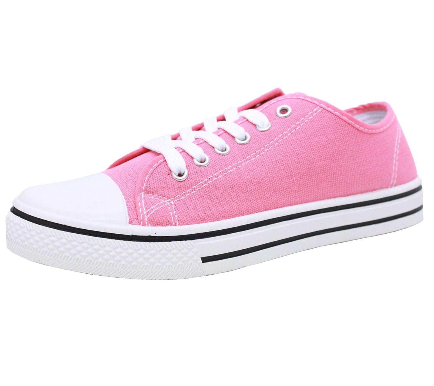 ladies canvas lace up pumps