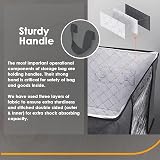 KURNI Storage Bags Clothes 6 Pack Grey 90L 3 Sided Zipper with Lid view 4