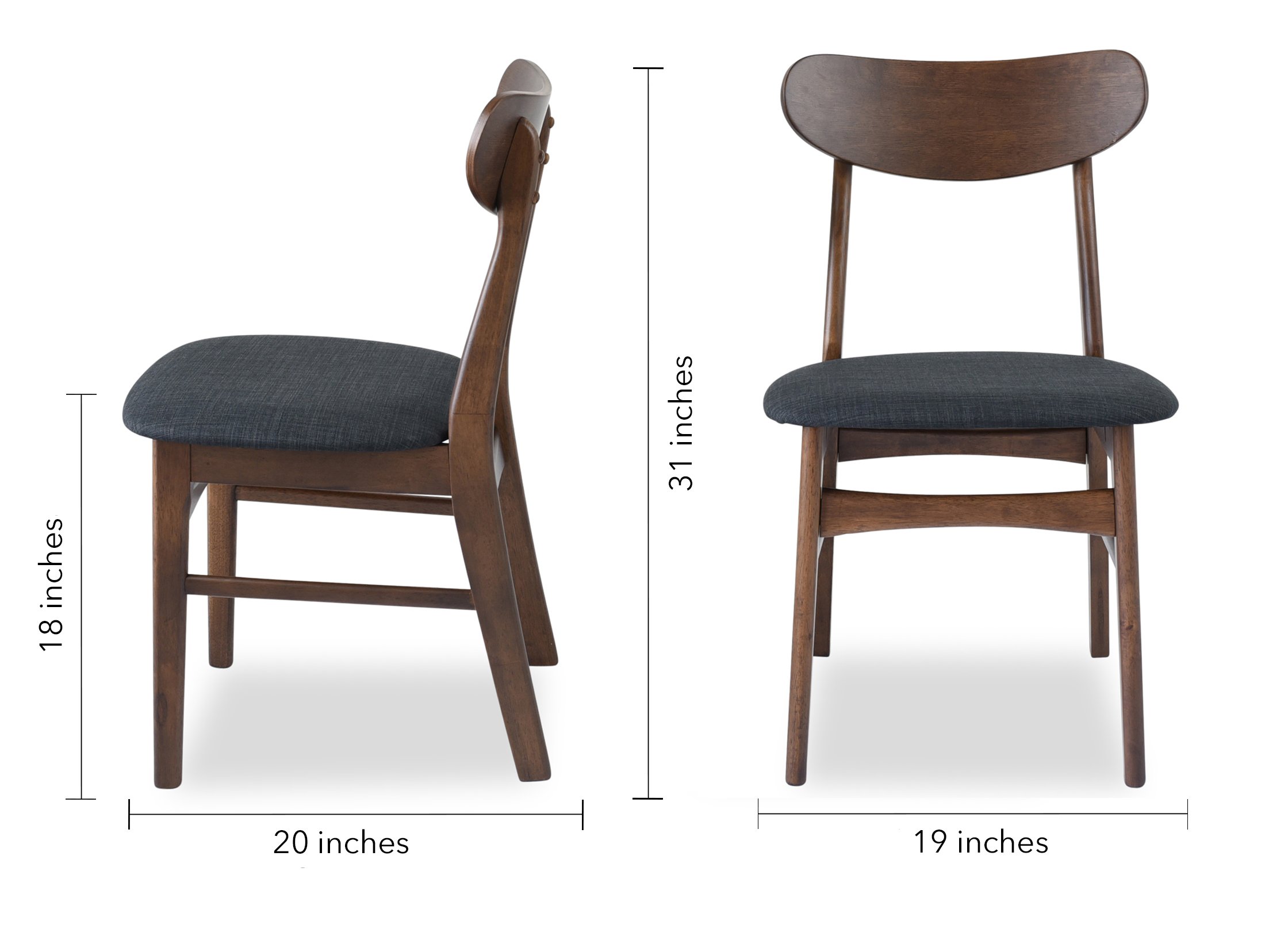 Edloe Finch 5 Piece Round Dining Table Set for 4, Walnut Top Pricepulse