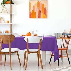 Kopokita 2PCS Purple Plastic Tablecloths 54 x 108