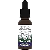 Host Defense Mushrooms Lion's Mane Extract - Lion's Mane Liquid Supplement for Brain Health - Mushroom Support for Focus & Memory Function - Immune & Nervous System Support - 1 fl oz (30 Servings)*