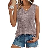 AUTOMET Womens Tank Tops Summer Sleeveless Shirts Spring 2026 V Neck Loose Fit Casual Clothes Trendy Fashion Outfits