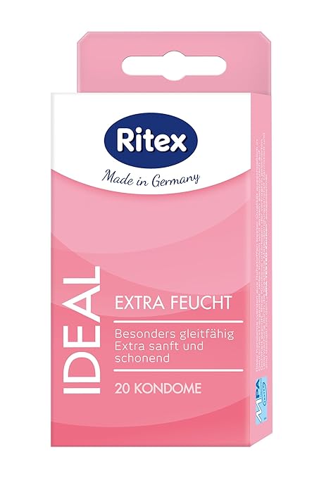 Ritex IDEAL Kondome, Extra feucht, extra Gleitmittel, 20 Stück, Made in Germany
