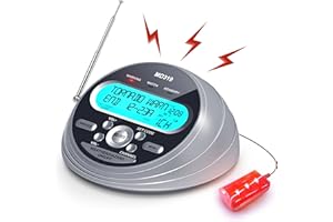 Emgykit MD319 NOAA Weather Alert Radio with S.A.M.E Localized Programming, 23 County Codes & 80+ Emergency Alerts, Battery Backup, Alarm Clock, External Antenna and Warning Light for Home & Emergency