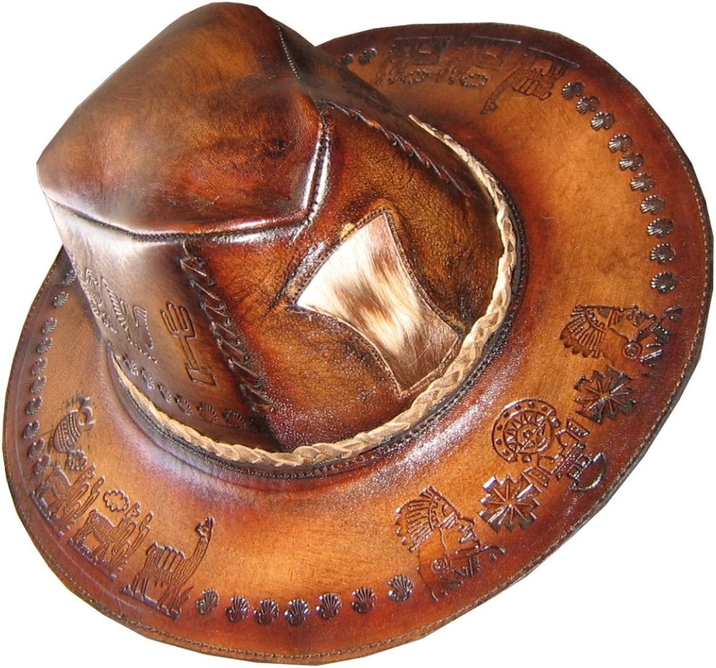 Alpakaandmore Unisex Original Peruvian Leather Hat at Amazon Men’s Clothing store